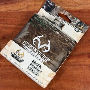 Realtree Outfitters 6oz Stainless Steel Hip Flask Camo Wrap RGT1023 NEW